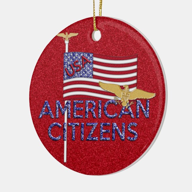 Adorno De Cerámica Ciudadano americano ensuciado (Izquierda)