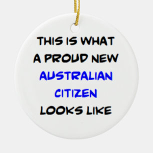 Adorno De Cerámica ciudadano australiano, orgulloso nuevo