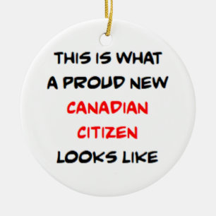 Adorno De Cerámica ciudadano canadiense, orgulloso nuevo
