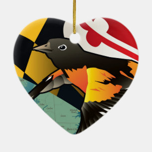 Adorno De Cerámica Ciudadano Oriole, pájaro del estado de Maryland