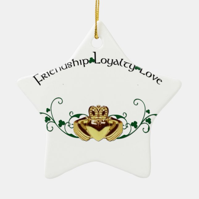 Adorno De Cerámica Claddagh/Claddaugh (Frente)