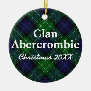 Adorno De Cerámica Clan Abercrombie Escocia Tartán