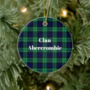 Adorno De Cerámica Clan Abercrombie Hunting Tartán