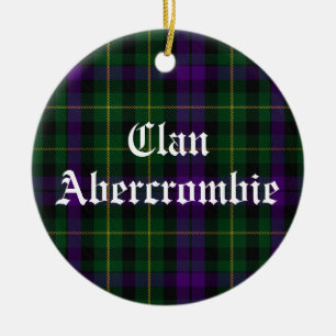 Adorno De Cerámica Clan Abercrombie Tartán