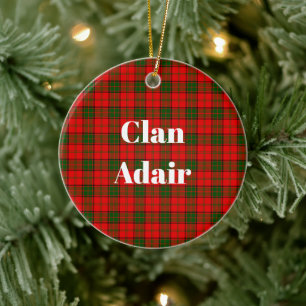 Adorno De Cerámica Clan Adair Tartan