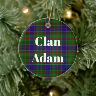 Adorno De Cerámica Clan Adam Hunting Tartan