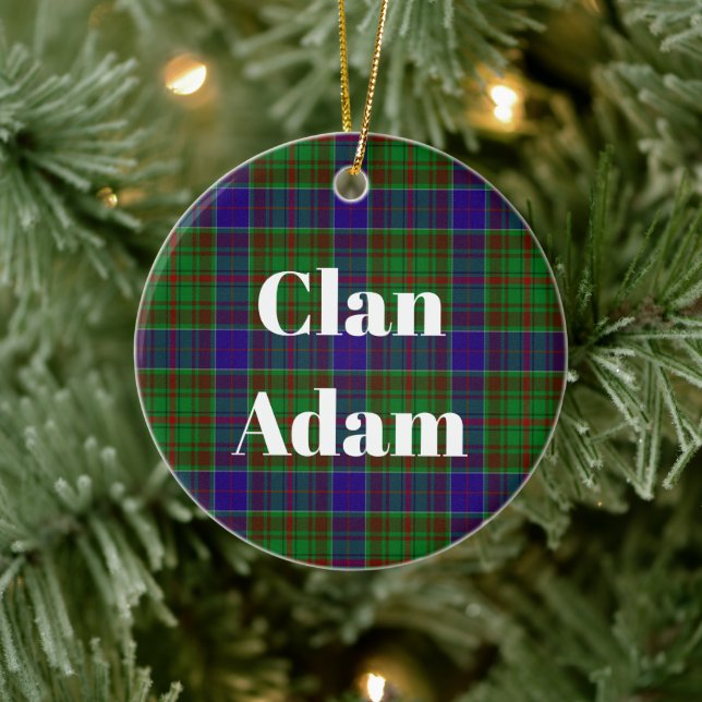 Adorno De Cerámica Clan Adam Hunting Tartan (Árbol)