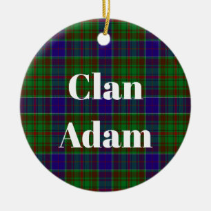 Adorno De Cerámica Clan Adam Hunting Tartan