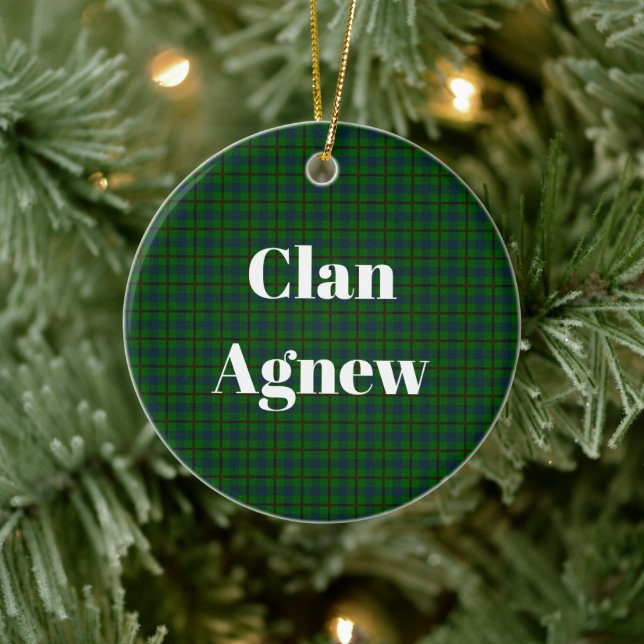Adorno De Cerámica Clan Agnew Hunting Tartán (Árbol)