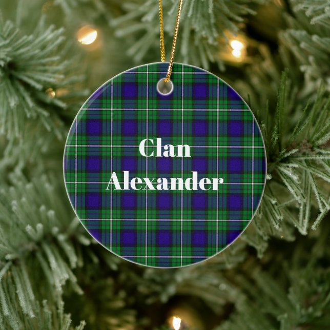 Adorno De Cerámica Clan Alexander Tartan (Árbol)