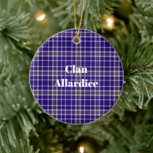 Adorno De Cerámica Clan Allardice Tartán