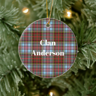 Adorno De Cerámica Clan Anderson Ancient Tartán