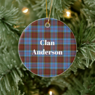Adorno De Cerámica Clan Anderson Modern Tartan