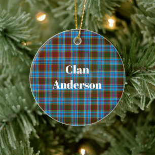 Adorno De Cerámica Clan Anderson Tartan