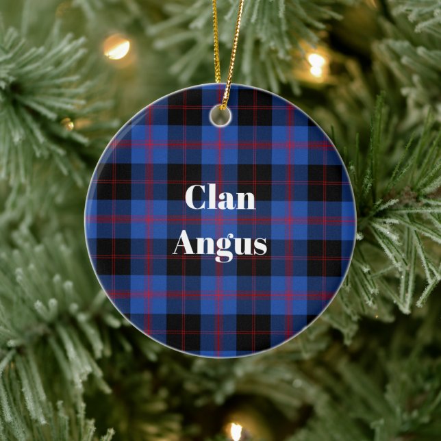 Adorno De Cerámica Clan Angus Tartán moderno (Árbol)