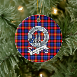 Adorno De Cerámica Clan Anstruther Badge Tartan Plaid