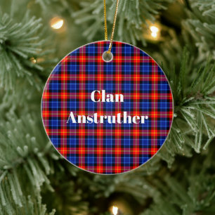 Adorno De Cerámica Clan Anstruther Tartan