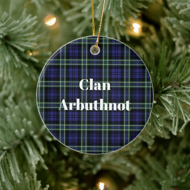 Adorno De Cerámica Clan Arbuthnot Tartan (Árbol)