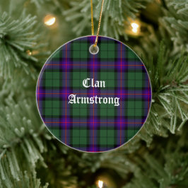 Adorno De Cerámica Clan Armstrong Modern Tartán