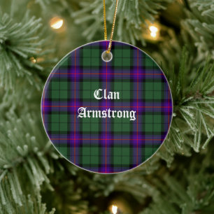 Adorno De Cerámica Clan Armstrong Modern Tartán