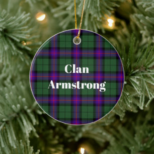 Adorno De Cerámica Clan Armstrong Modern Tartán
