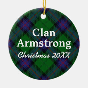 Adorno De Cerámica Clan Armstrong Scottish Tartan