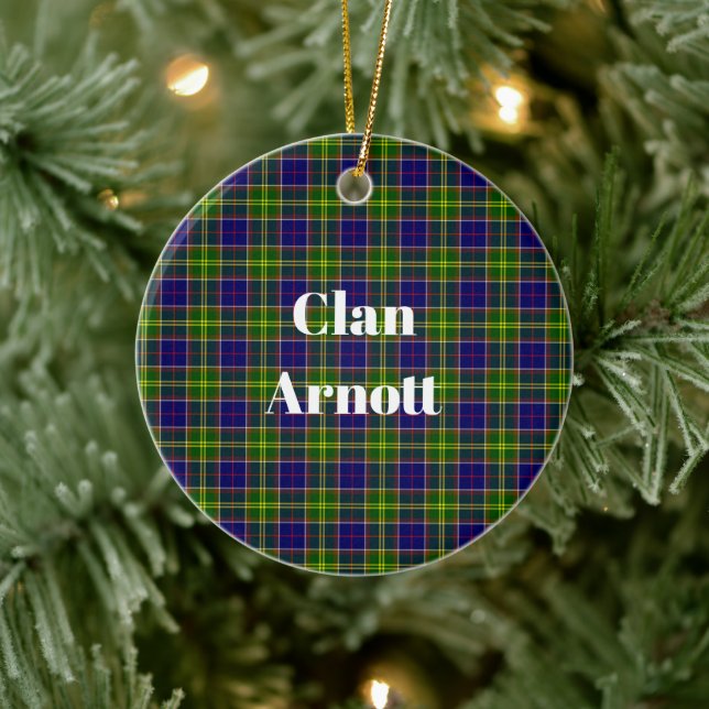 Adorno De Cerámica Clan Arnott Tartan (Árbol)