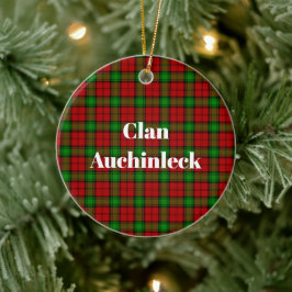 Adorno De Cerámica Clan Auchinleck Tartan