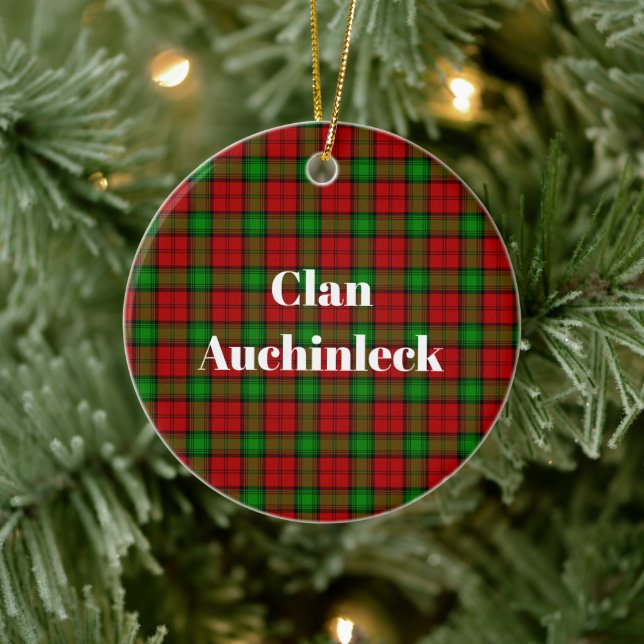 Adorno De Cerámica Clan Auchinleck Tartan (Árbol)
