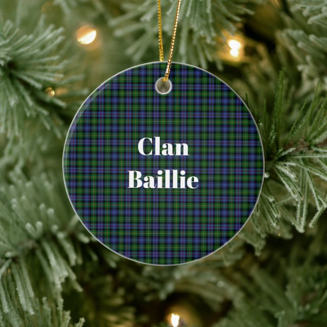 Adorno De Cerámica Clan Baillie Hunting Tartan (Árbol)