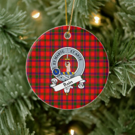 Adorno De Cerámica Clan Bain Badge Tartan Plaid