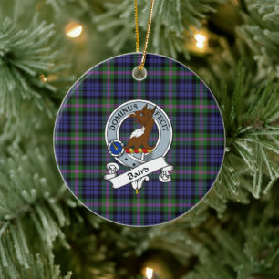 Adorno De Cerámica Clan Baird Modern Badge Tartan Plaid