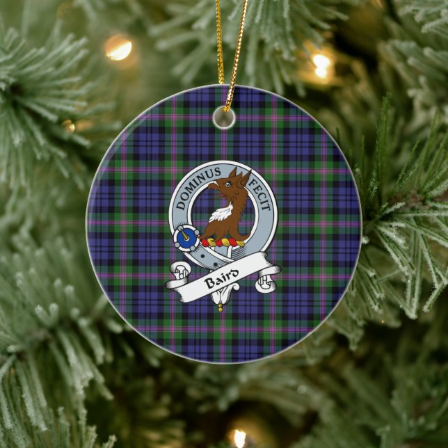 Adorno De Cerámica Clan Baird Modern Badge Tartan Plaid (Árbol)