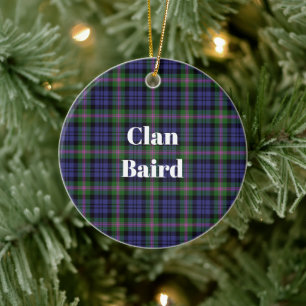 Adorno De Cerámica Clan Baird Modern Tartán