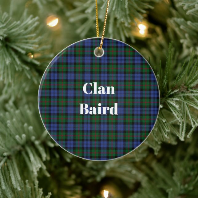 Adorno De Cerámica Clan Baird Tartan (Árbol)