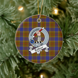 Adorno De Cerámica Clan Balfour Modern Badge Tartan Plaid