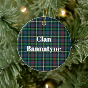 Adorno De Cerámica Clan Bannatyne Tartan