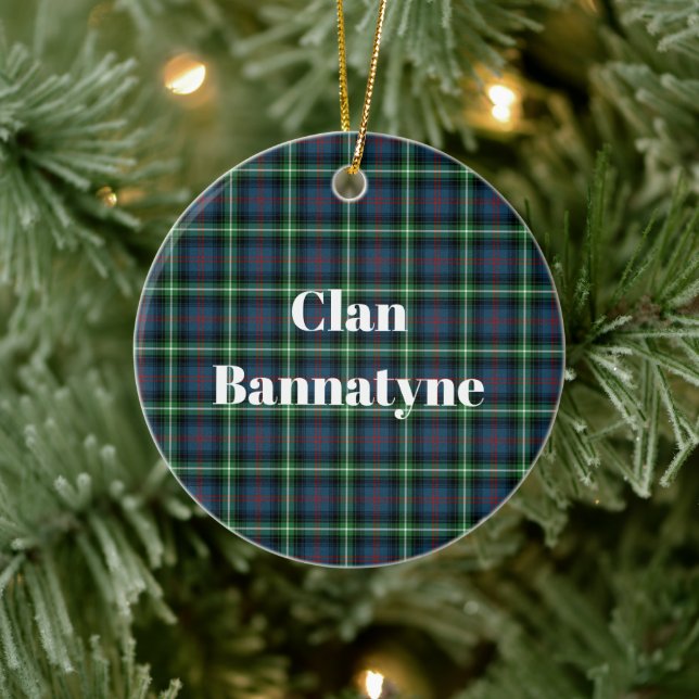Adorno De Cerámica Clan Bannatyne Tartan (Árbol)