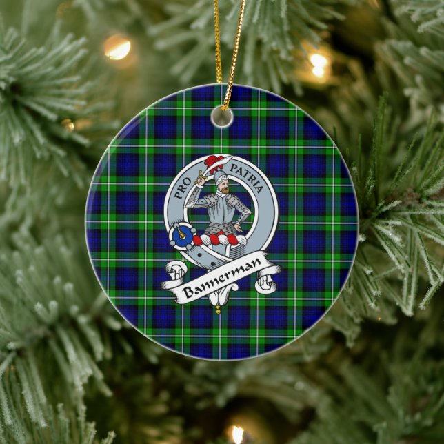 Adorno De Cerámica Clan Bannerman Badge Tartan Plaid (Árbol)