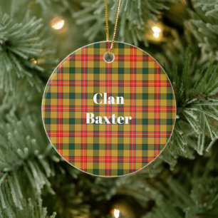 Adorno De Cerámica Clan Baxter Tartan