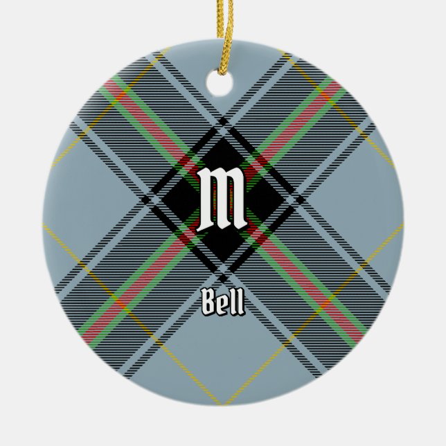 Adorno De Cerámica Clan Bell Tartan (Frente)