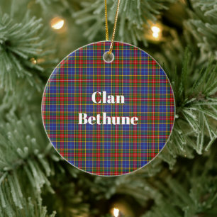 Adorno De Cerámica Clan Bethune Tartan