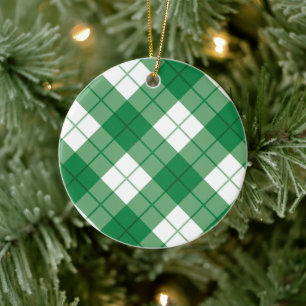 Adorno De Cerámica Clan Bias plaid Tartan