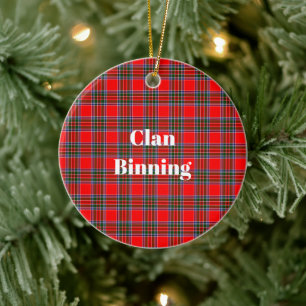 Adorno De Cerámica Clan Binning Tartan