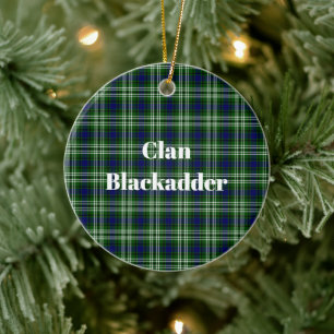 Adorno De Cerámica Clan Blackadder Tartan