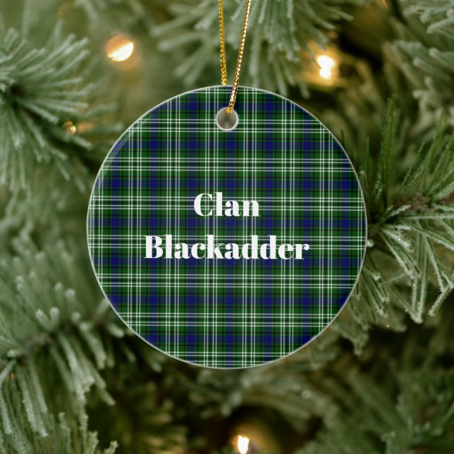 Adorno De Cerámica Clan Blackadder Tartan (Árbol)