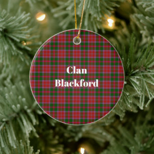 Adorno De Cerámica Clan Blackford Tartan
