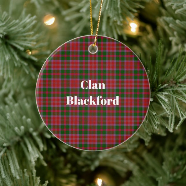 Adorno De Cerámica Clan Blackford Tartan (Árbol)