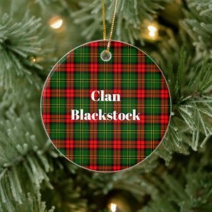 Adorno De Cerámica Clan Blackstock Tartan