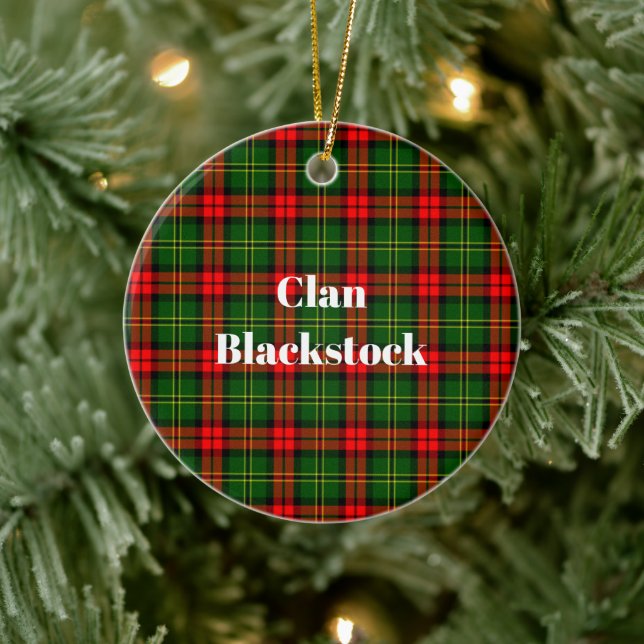Adorno De Cerámica Clan Blackstock Tartan (Árbol)